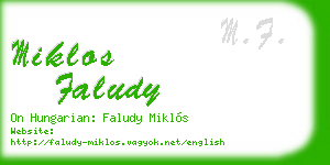 miklos faludy business card